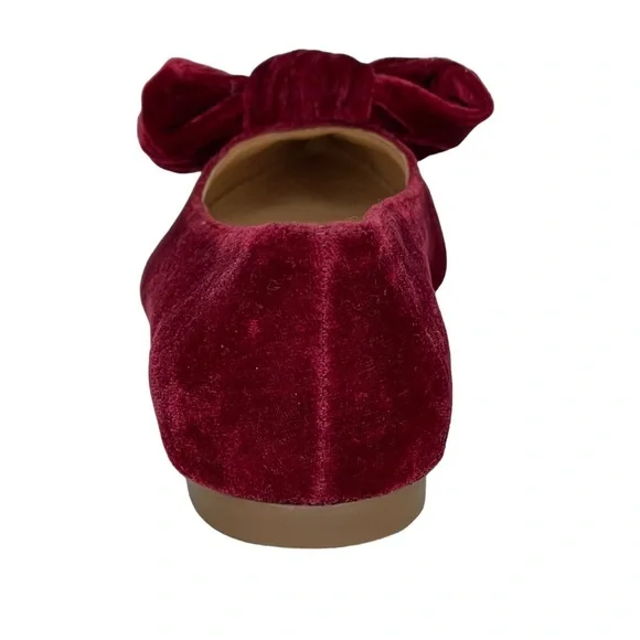 Jack Rogers Heidi Bordeaux Velvet Womens Flats Size 5.5M NWOB - Picture 4 of 16